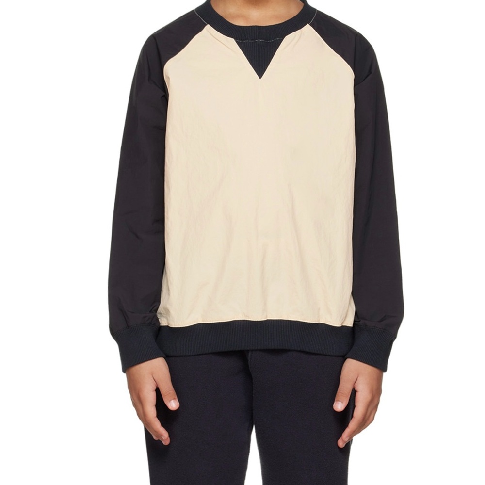 Kids XL ⭐️OMB⭐️ off-white/black taffata sweatshirt